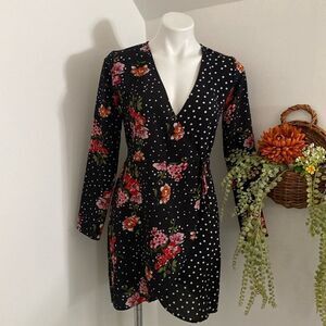Hiatus Floral Black Dress